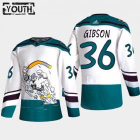 Anaheim Ducks John Gibson 36 2020-21 Reverse Retro Authentic Shirt - Kinderen